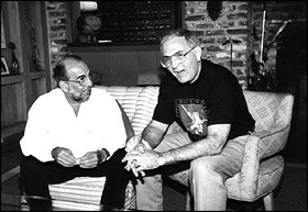 Rafael Chi Chi Quintero, a sinistra, con Lino Fernndez, in Miami, 1996, entrambi ex mercenari del MRR