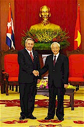 Ral e il Segretario Generale del Partito Comunista del Vietnam, Nguyen Phu Trong. 